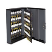 Locking 90-Key Cabinet, 11 3/4w x 4 1/4d x 14 3/4h, Charcoal Gray