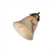 2.25" Neck Alabaster Glass Bell Shade in Brown Swirl