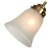 2.25" Neck Frost Glass Flare Bell Shade with Seeded Frost Design