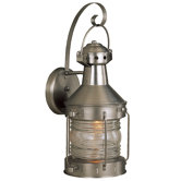 Large Nautical Brass Outdoor Wall Mount Lantern