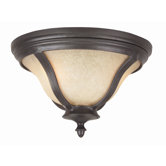 Frances II Exterior Flush Mount in Oiled Bronze