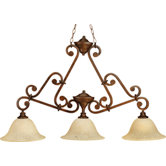 Scroll 3 Light Island Pendant
