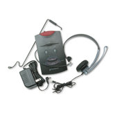 System Over-The-Head Telephone Headset with Noise Canceling Microphone