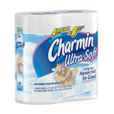 Charmin Ultra Soft Bath Tissue in White (10/pack)