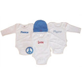 Tadpoles Five Piece Peace Love & Happiness Gift Set in Blue