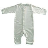 Tadpoles Organic Double Knit Cotton Footless Snap Front Romper in Sage