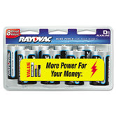 D Alkaline Battery, 8/Pack