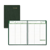 EcoLogix Recycled Weekly Planner, 15-Minute Appts., Wirebound, 11 x 8-1/2, Green, 2013