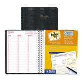 Weekly Planner, 2-Part Crbnls, Bilingual, 11"x8-1/2", Black, 2013