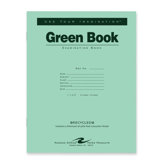 Exam Book, Wide Ruled, 8/Sheets, 11"x8-1/2", 50 Pack, Green