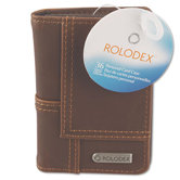 Explorer Leather Personal Card Case, 36-Card Capacity, 2 3/4 x 4, Brown