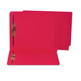 Water/Cut-Resistant End Tab Folders, Two Fasteners, 50/Box