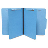 Economy Classification Folders, Letter, Six-Section, Blue, 25/Box