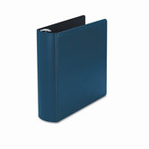 Heavy-Duty Locking Round Ring Binder, 8-1/2 x 11, 3in Cap, Dark Blue