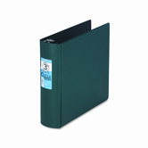 Heavy-Duty Locking Round Ring Binder, 8-1/2 x 11, 3in Capacity, Green