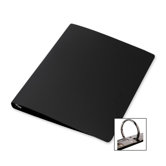 3-Ring Binder,28 Gauge Poly,1/2" Capacity,11"x8-1/2",Black