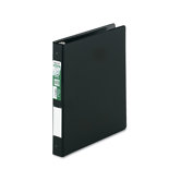 Antimicrobial Binder, Round Ring, Letter, 1" Capacity, Black/Blue
