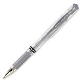Uniball Gel Impact Roller Ball Capped Gel Pen, Metallic Silver Ink, Medium Point