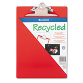 Recycled Plastic Clipboard, 1" Capacity, Holds 8 1/2 x 12, Red