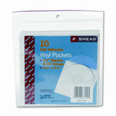 Self-Adhesive Cd/Diskette Pockets, 10/Pack