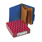 3" Expansion Classification Folder, 2/5 Cut, Ltr, 8-Section, Dk BE, 10/bx