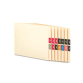 End Tab Labels, Numberst 0-9, Assorted Colors, 10 Rolls of 250
