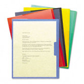 Clear-Front Project Jackets, Letter, Poly, BLK/BL/GR/Red/YW, 5 per pack