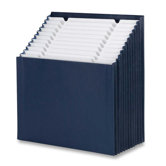 Stadium File, 12-1/4"x13-5/8"x9-1/8", 12 Pkt, Navy Blue
