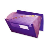 Expanding Pocket, 12 Pocket, 7/8" Exp, 13"x9-1/4", Purple