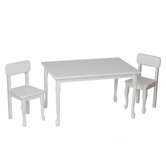 Queen Anne Kids 3 Piece Table and Chair Set