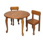 Queen Anne Kids 3 Piece Table and Chair Set