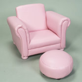 Upholstered Children's Chair and Ottoman Set