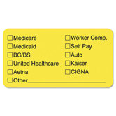 Labels f/Insurance List, 3-1/4 x 1-3/4, Fluor Chartreuse, 250/Pack