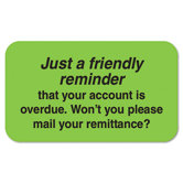 Medical Labels, Friendly Reminder, 1-1/2 x 7/8, Fluor Green, 250/Roll