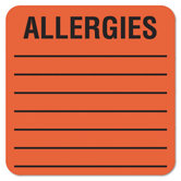 Medical Labels for Allergies, 500/Roll