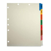 8-Side Tab Medical Chart Index Set, Manila, 40 per Box