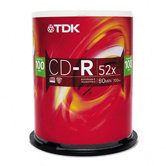 CD-R Discs 700Mb/80Min 52X Spindle, 100/Pack