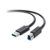 USB 3.0 Printer Cable, 3', Black