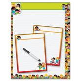 Reusable Three Chart TREND Kids Writing Paper Wipe-Off Kit