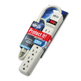 Surge Suppressor, 6 Outlet, 2Ft Cord, 180 Joules