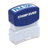 Stamp, Pre-Inked, "File Cop", 9/16"x1-11/16" Imp, Blue