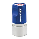 Round Stamp, Pre-Inked, "Faxed", Red