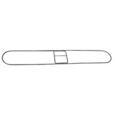 48" x 3.25" Clip-On Dust Mop Frame