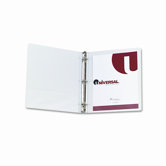 Round Ring Economy Vinyl View Binder, 1in Capacity, White