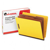 Pressboard End Tab Classification Folders, 10/Box