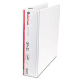 Round Ring Economy Vinyl View Binder, White