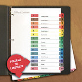 Table Of Contents Dividers, 6 Sets/Pack