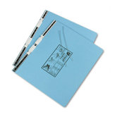 Pressboard Hanging Data Binder, 14-7/8 x 11 Unburst Sheets, Light Blue