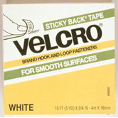 Velcro Tape 3/4 X 18 Strips White