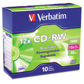 Cd-Rw Discs, 700Mb/80Min, 12X, 10/Pack